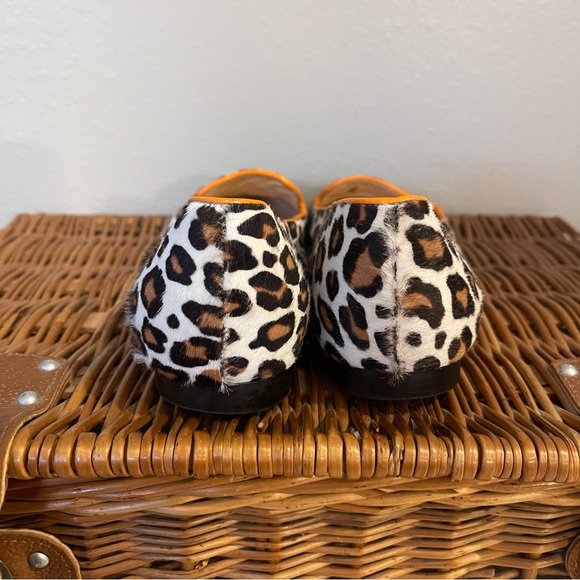 Alberto Moretti Loafers Women 37 Calf Hair Animal Print Flat Shoes US 6 Designer - Picture 4 of 8